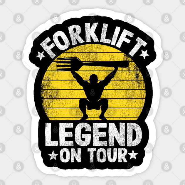 Forklift Legend On Tour Funny Forklift Operator Gift Sticker by Kuehni